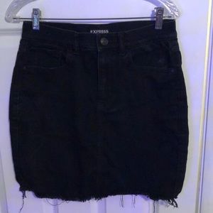 Express black denim skirt sz 6